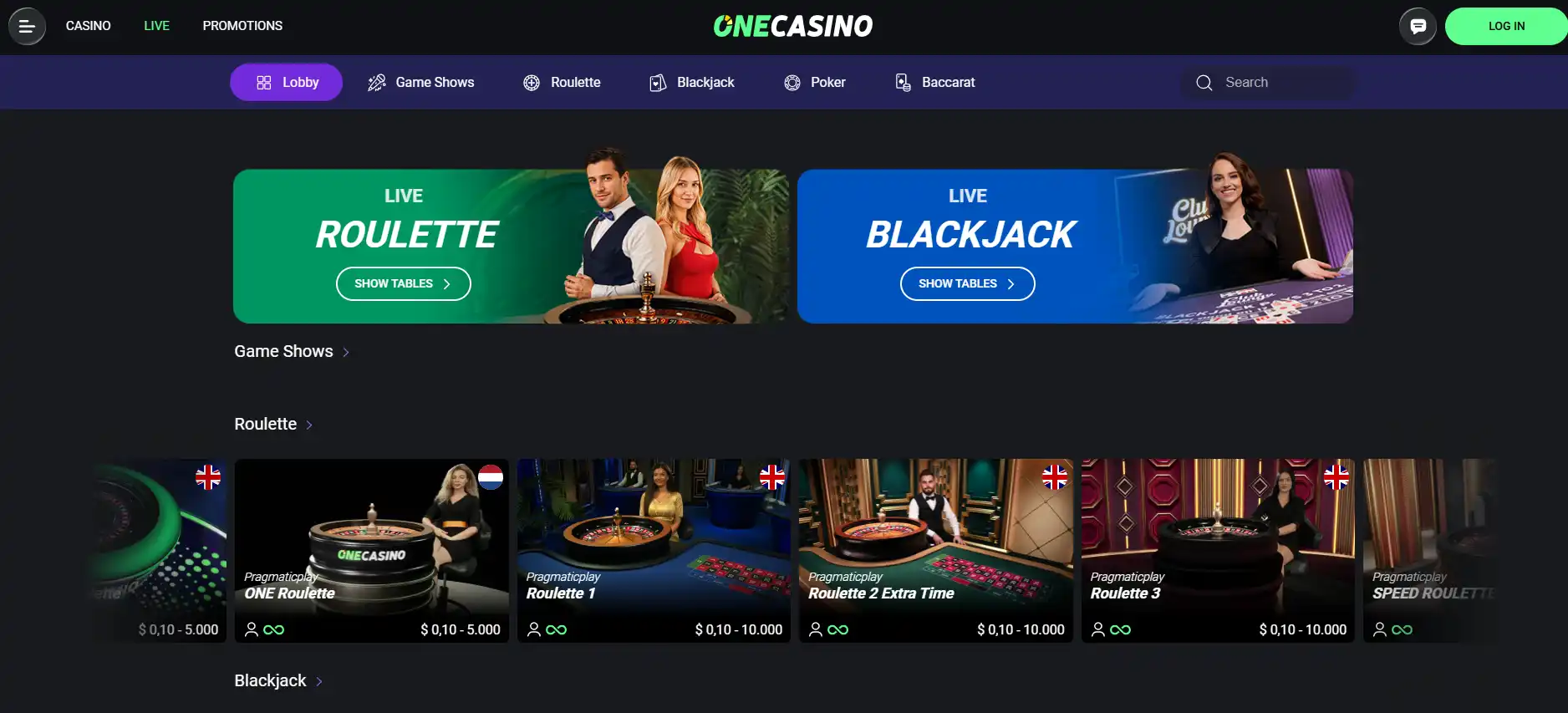 OneCasino Games: Slots, Exclusives and Live Tables